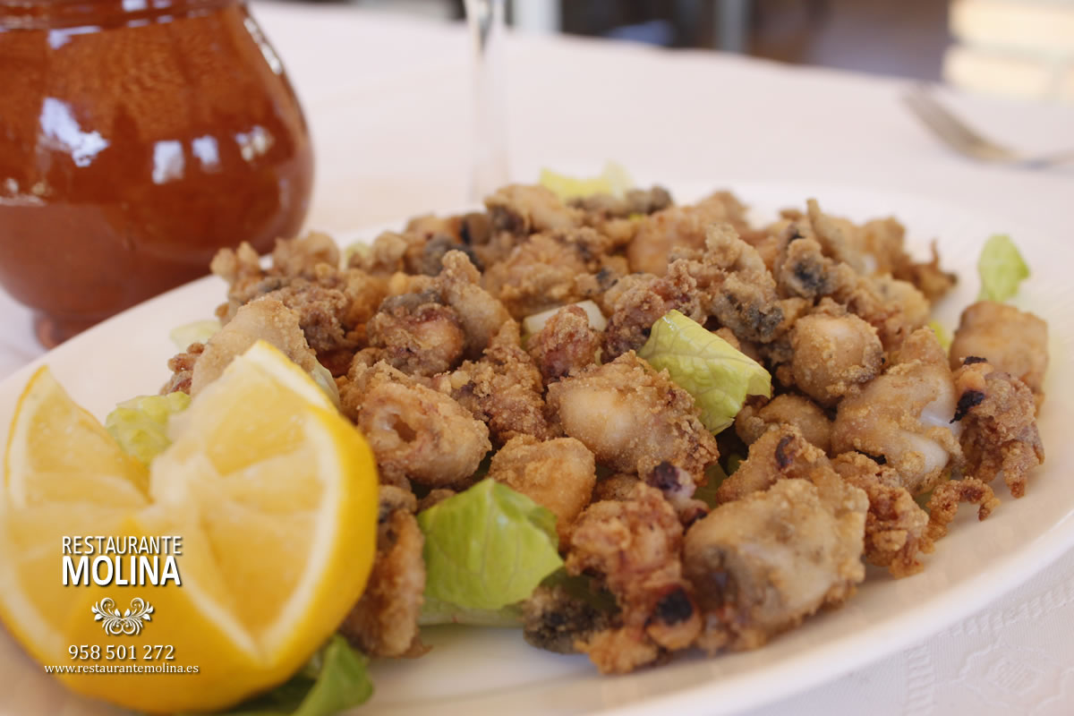 Puntitas de calamar en Restaurante Molina